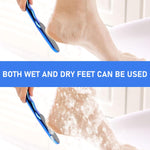 MAYCREATE Foot File for Callus Removal with Ergonomic Long Handle and Nanoglass Surface | Gentle Exfoliation for Smooth Feet