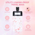 MAYCREATE Travel Bottles for Toiletries with Leak Proof Twist Off Lids 6pcs 90ml PET Pouches