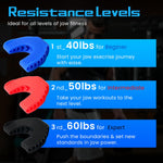 MAYCREATE 3Pcs Jawline Exerciser Tool for Men & Women, 3 Resistance Levels (40/50/60lbs), BPA-Free Silicone, Perfect for Toning Facial Muscles, Portable with Storage Case