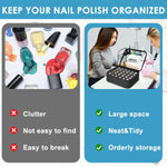 MAYCREATE Nail Polish Organizer for Travel with 30 Bottle Slots and Detachable Foam | Black