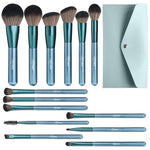 MAYCREATE Makeup Brush Set for Beginners and Artists with 14 Pcs & Wooden Handles | Soft Synthetic Bristles