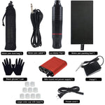 MAYCREATE Tattoo Machine with 20 Needles Cartridge, Tattoo Machine Full Kit Tattoo Pen Machine, Rotary Tattoo Machine Shader & Liner Machine Tool Tattoo Needles for Professional Tattoo Beginners