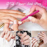 MAYCREATE Nail Art Stamps for DIY Floral Designs featuring 6pcs Set with Plastic Reusable Tools