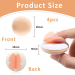 MAYCREATE 4Pcs Powder Puff with Box, Makeup Sponge Puff, Round Makeup Puff Foundation Blender Sponge, Dry & Wet Use Butterfly Wing Beauty Loose Powder Puff