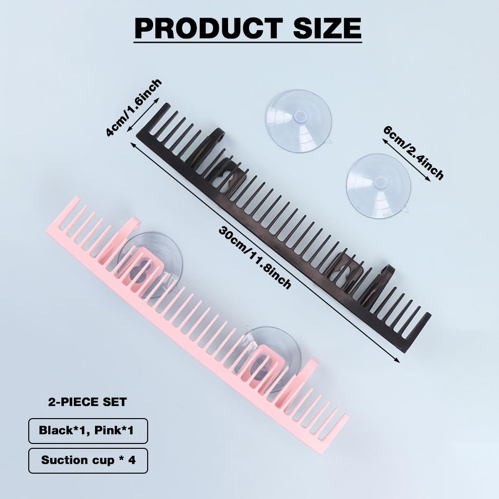 MAYCREATE Hair Extension Wall Holder with Suction Cups for Salons and Home | Pack of 2 Organizer