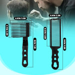 MAYCREATE Fade Comb for Men with Dual Teeth and Curved Neck | Durable Plastic Barber Set