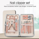 MAYCREATE Stainless Steel Nail Kit for Women featuring 18 Pieces with Travel Case | Manicure and Pedicure Set