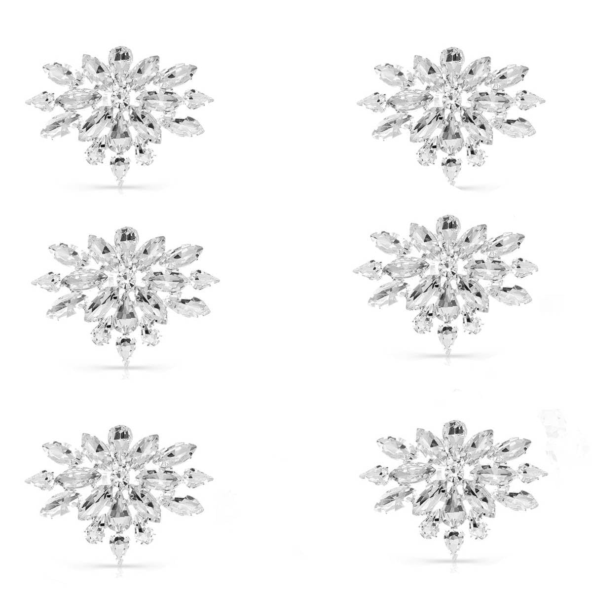 MAYCREATE Shoe Clips Charms for Women with Crystal Rhinestones 6pcs Set | Bridal and Party Heels Accessories