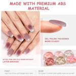 MAYCREATE French Fake Nails for DIY Nail Art with 24 pcs Full Cover ABS Design | Plum Pink Style