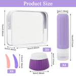 MAYCREATE Toiletries Travel Bottle Set for Air Trips with Leakproof Flip Lids and 90ml Silicone Bottles | Includes 40ml Cream Jars