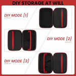 MAYCREATE Electric Shaver Storage Bag for Travel with Multi Compartments and Mesh Pocket 20x13x6cm