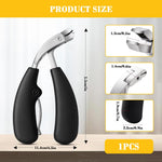 MAYCREATE Nail Clipper for Thick and Overgrown Nails with Curved Head and Ergonomic Handle | Sharp Stainless Steel Cutter for Fingernails and Toenails