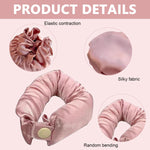 MAYCREATE 2Sets Satin Heatless Hair Curler, Hair Rollers for Heatless Curls with Hair Caps, Soft Curling Rod Headband for Long Hair Can Sleep in Overnight, DIY Hairstyling Tools