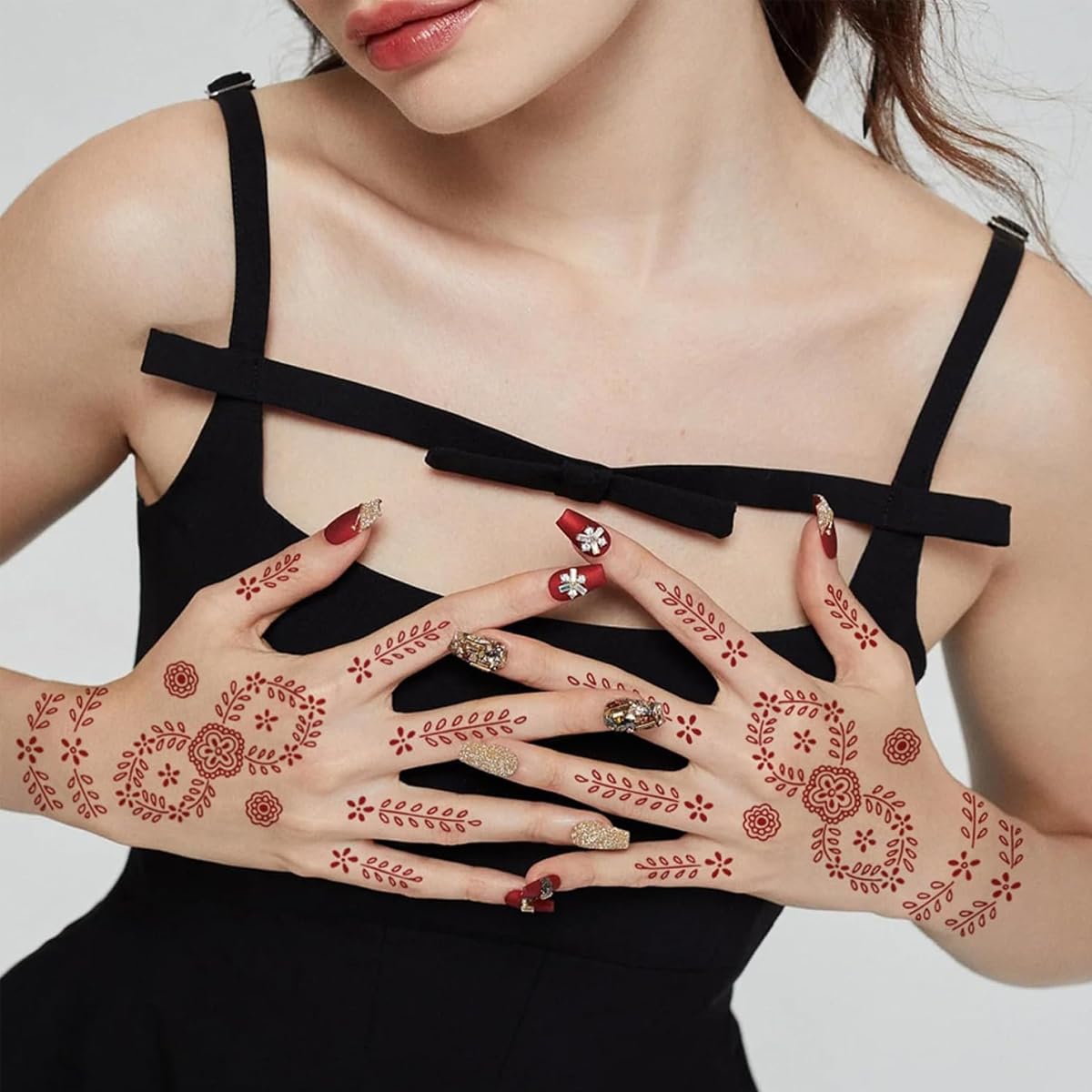 MAYCREATE Temporary Tattoos for Kids with 110 Glitter Designs across 12 Sheets | Waterproof