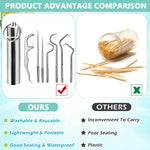 MAYCREATE Dental Tools for Teeth Cleaning with 7 in 1 Picks and Flosser | 304 Stainless Steel
