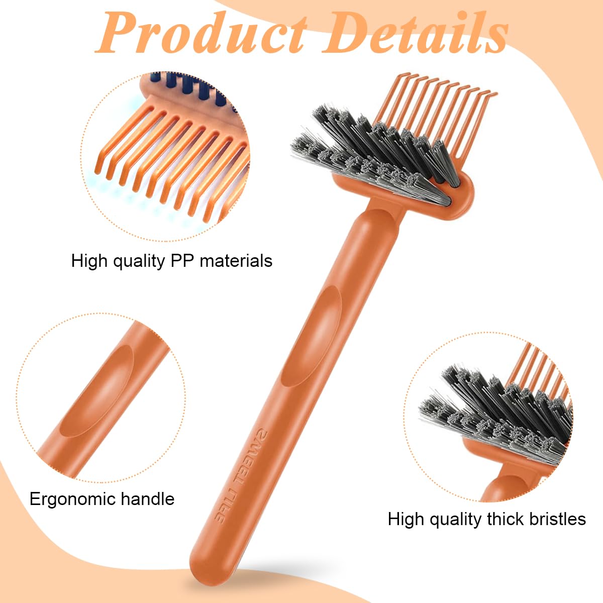 MAYCREATE Hair Brush Cleaner 2-in-1 Hair Brush Cleaner Tool Hair Detangling Comb Cleaning Brush Tangled Hair Remover Tool Rake for Removing Hair Dust, Home or Salon Use