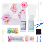 MAYCREATE Resin Art DIY Jewelry Making Kit Resin ArtSilicone Mold Craft Kit DIY Beading Necklace Bracelet Making Art Kit for Kids & Adults DIY Resin Art Necklace Bracelets Bag Charms Art Kit