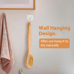 MAYCREATE Back Scrubber for Bathing, Body Scrubber, for Body Brush Back Scrubber Wooden Long Bathing Brush Shower Brush Remove Exfoliating and Massage Shower