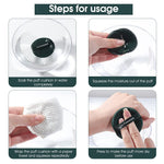 MAYCREATE Makeup Puffs Set for Liquid Foundation and Powder featuring Wet Dry Dual Use | 7pcs Non‑Latex Green Sponges