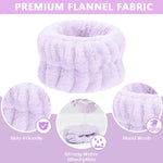 MAYCREATE 2 Pairs Spa Wrist Band for Women Face Wash Wristband Super Absorbent Facial Wrist Wash Band Towel Sweat Wrist Band for Girls Face Washing, Yoga, Fitness (Purple+ Gray)