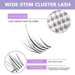 MAYCREATE Lash Clusters for DIY Eyelash Extensions with 120pcs 9‑11mm Mixed Lengths | Natural Look for Women