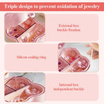 MAYCREATE 1Pc Mini Jewelry Travel Case for Women, Clouded Shaped Earring Box, Trinket Boxes, Portable Small Earrings Box Rings Storage Box for Women Girl Men Small Necklace Rings Earrings, Pink