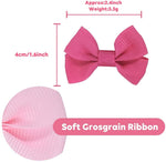 MAYCREATE 20 Hair Clips Mini Hair Bow Grosgrain Ribbon Hair Bows with Alligator Clips for Baby Girls Toddlers Kids, 20 colors(2.4 Inch)