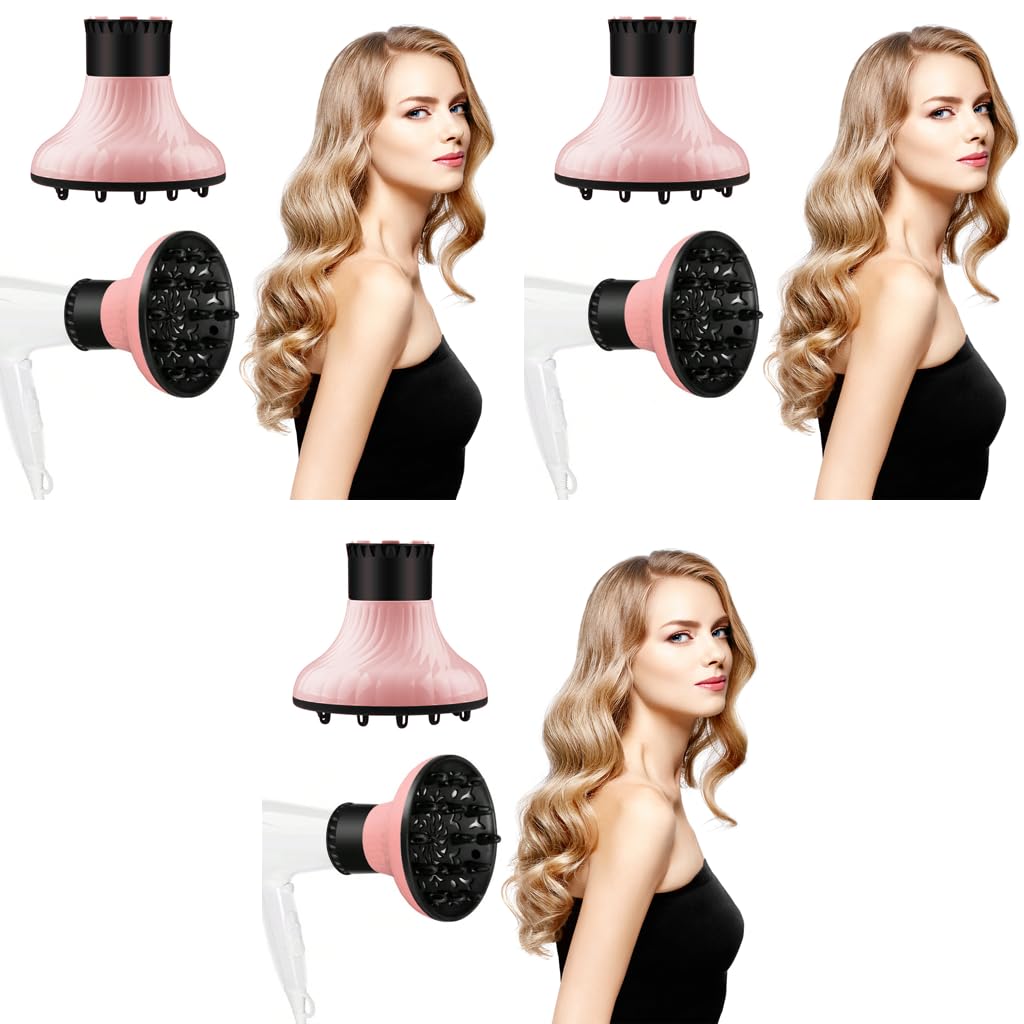 MAYCREATE Hair Dryer Diffuser Universal Attachment for 3.8–6 cm Nozzles | 3PCS Set