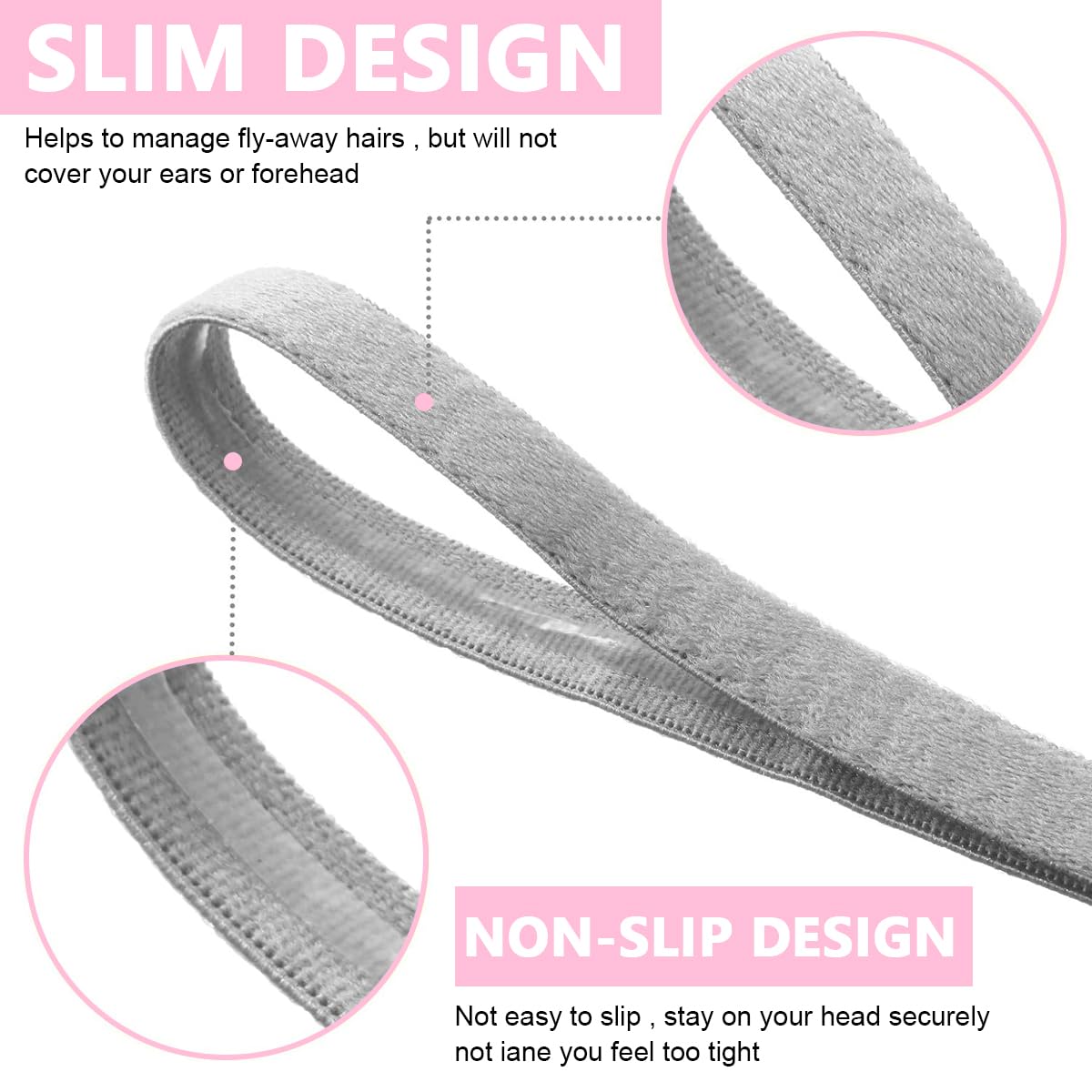 MAYCREATE Sports Hair Band for Men and Women 12PCS featuring Sweat Proof Moisture Wicking Design