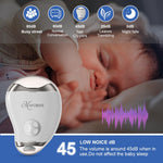 MAYCREATE USB Baby Nail Trimmer with LED Light featuring 2 in 1 Dual Head Design for Kids and Adults