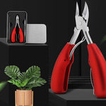 MAYCREATE Toe Nail Clipper for Ingrown or Thick Toenails with Double Spring and ABS Handle | 5PCS Stainless Steel Pedicure Kit