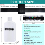 MAYCREATE 14 Pcs Urine Test Complete Kit Includes 2 Translucent Portable Travel Empty Bottles, 10 Adhesive Temperature Test Strips, Neoprene Bag and Hi-Stretch Hidden Leg Straps