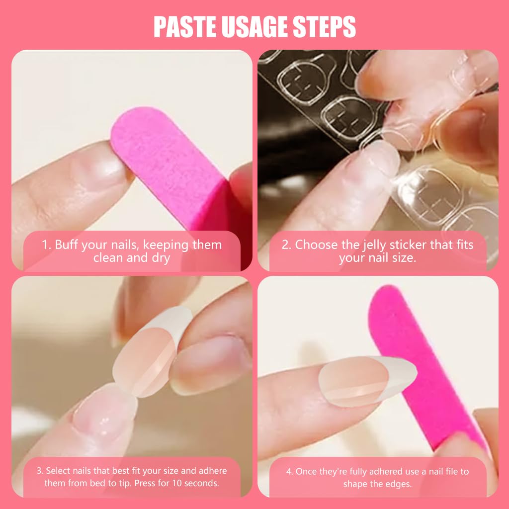 MAYCREATE False Nails for DIY Manicure featuring Fruit and Swirl Designs | Reusable Set