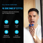 MAYCREATE 3Pcs Jawline Exerciser Tool for Men & Women, 3 Resistance Levels (40/50/60lbs), BPA-Free Silicone, Perfect for Toning Facial Muscles, Portable with Storage Case