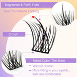 MAYCREATE Lash Clusters for DIY Natural Volume | 100pcs 11mm 3D Fiber Individual Extensions