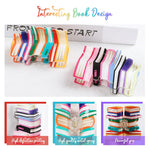 MAYCREATE Claw Clips for Women featuring Creative Book Design Acrylic Holder | 2Pcs Set