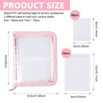 MAYCREATE Jewelry Storage Book with 60 Pockets for Necklaces Rings and Bracelets | Pink Organizer