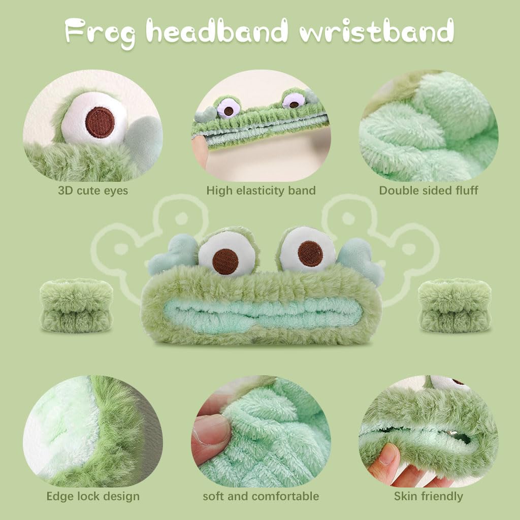 MAYCREATE Headband for Face Wash Set of 3pcs with Water Absorbent Plush for Women | Skincare and Makeup