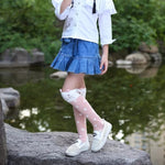 MAYCREATE Pink Girls Cotton Knee,High Socks Cute Kitty Winter Warm Long Socks for Christmas Gift,Girls 3 to 12 Years Old Boot Socks,One Pair