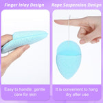 MAYCREATE Facial Sponge for Deep Cleansing and Makeup Removal featuring Finger Sleeve Grip | 6pcs Reusable Plant-Based Pads 7x9.7cm