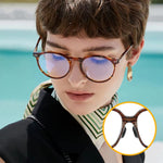 MAYCREATE Adhesive Eyeglasses Nose Pads for Glasses with D Shape 15×6×1.5 mm Black Silicone | 12 Pairs