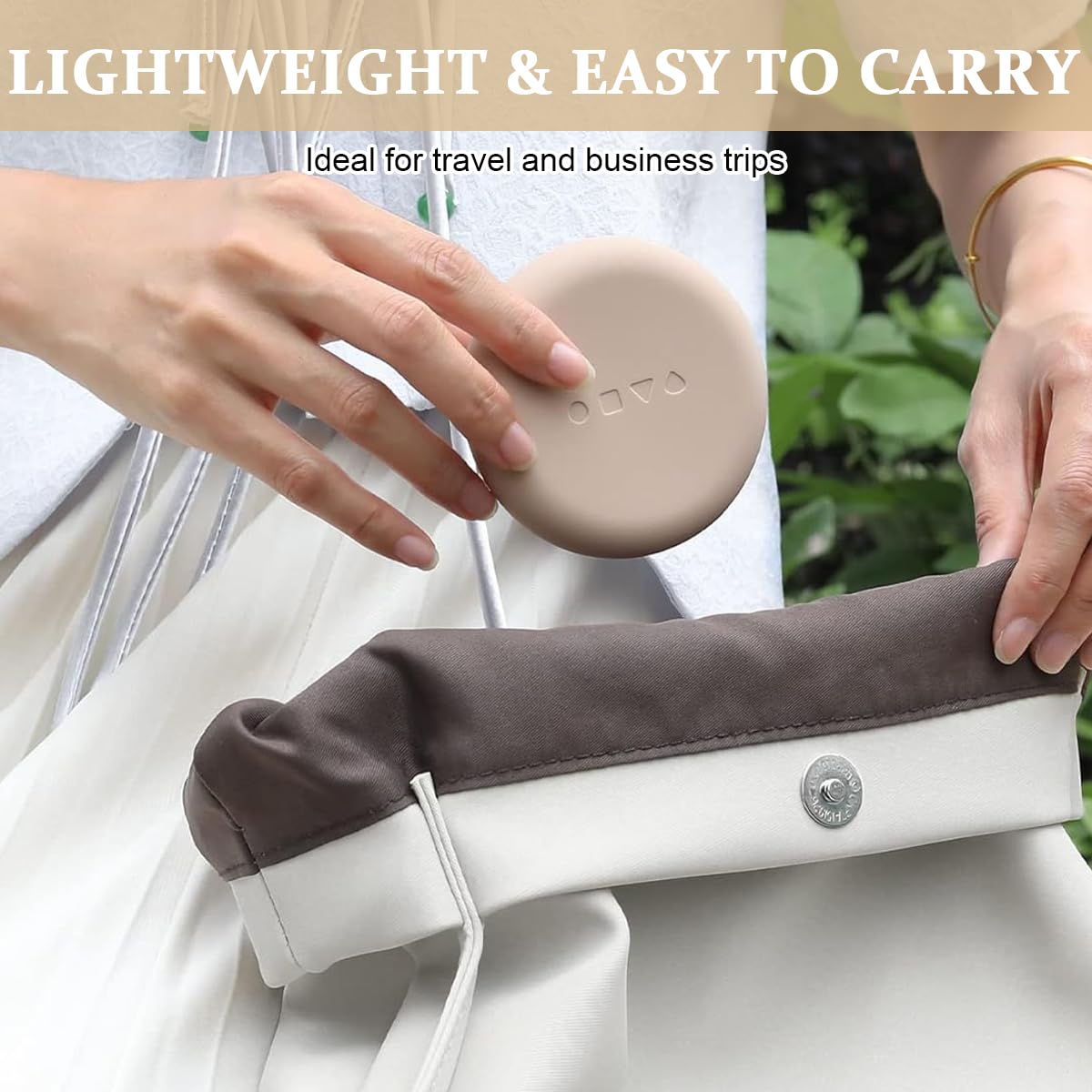 MAYCREATE Makeup Sponge Holder for Travel with Double Side Breathable Design 58×58×75mm Silicone Case in Khaki