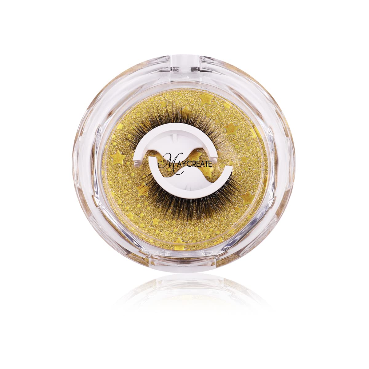 MAYCREATE False Eyelashes for Daily and Party Look with Self-Adhesive 3D Design | 2 Pairs 10mm Black