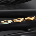 MAYCREATE 3 Pack Clicker Belly Button Rings for Women, Gold 316L Surgical Steel Body Navel Piercing Jewelry Kit, CZ Small Hoop Belly Rings