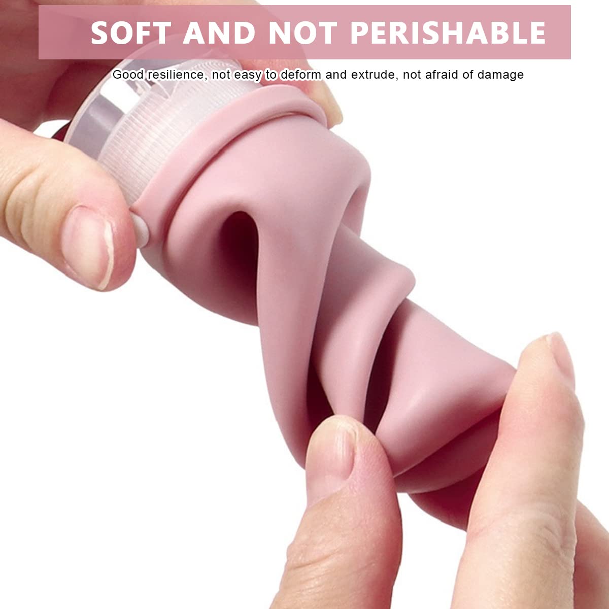 MAYCREATE Travel Toiletries Bottles Kit for Easy Packing with Double Leakproof Design | 3pcs 90ml Refillable Silicone Containers