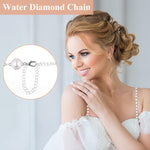 MAYCREATE Pearl Bra Straps for Women, Metal Underwear Bra Strap for Strapless Dress, Fashion Adjustable Replacement Shoulder Strap for Evening Dress, Bra Tops Dress - 1 Pair