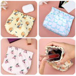 MAYCREATE 3pcs Small Pouches for Women, Mini Cosmetic Makeup Pouch for Girls, Stylish Prints Lipstick Coin Pouch, Squeeze Open Jewelry Storage Bag Hair Accessories Organizer