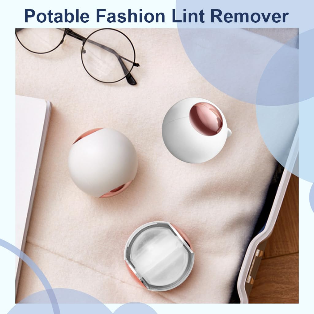 MAYCREATE Washable Reusable Lint Roller Ball, Portable Gel Lint Roller for Pet Hair Remover Tool, Washable Lint Roller Fur Lint Remover for Clothes, Furniture, Carpet, Bed, Sofa, White