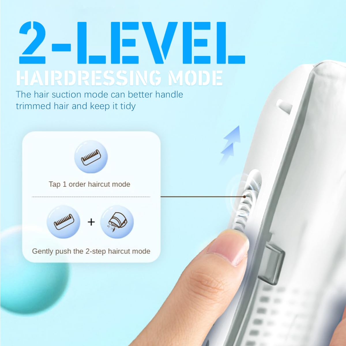 MAYCREATE Baby Hair Trimmer with Auto Hair Suction and Waterproof Design | USB Rechargeable Clippers for Kids