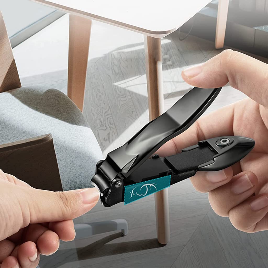 MAYCREATE Nail Clippers Set for Travel with 10×7×0.2cm Case featuring Anti Splash Slot and Nail File
